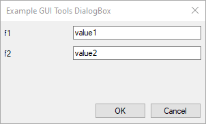 Example of dialog box